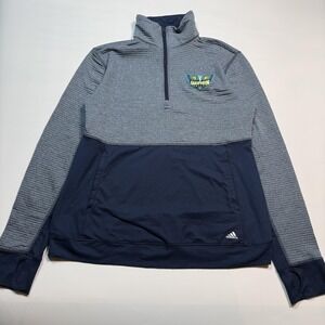 Dallas Wings 1/4 Zip Sweatshirt  Womens Large Gray Navy Adidas WNBA Official